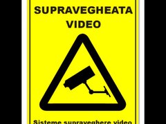 Semn pentru zona supraveghere video sisteme supraveghere video